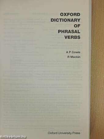 Oxford Dictionary of Phrasal Verbs