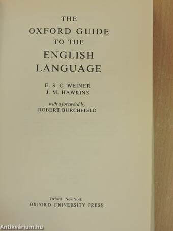 The Oxford Guide to The English Language