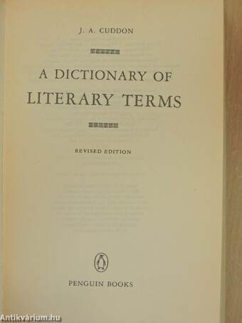 A dictionary of literary terms