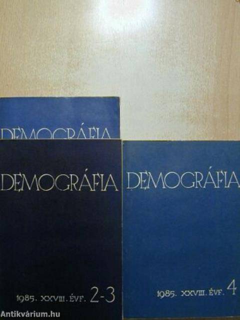 Demográfia 1985/1-4.