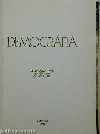 Demográfia 1983/1-4.