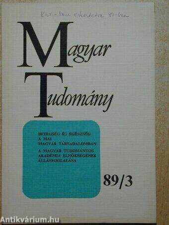 Magyar Tudomány 1989. március