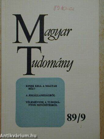 Magyar Tudomány 1989. szeptember