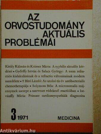 Az orvostudomány aktuális problémái 1971/3.