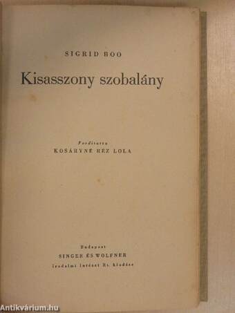 Kisasszony szobalány