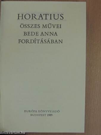 Horatius összes művei