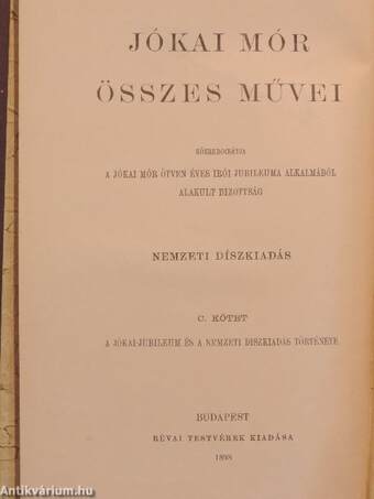 A Jókai-jubileum és a nemzeti diszkiadás története