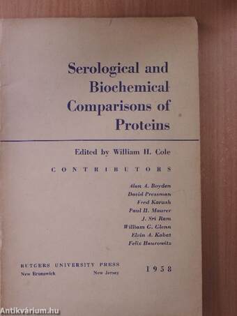 Serological and Biochemical Comparisons of Proteins