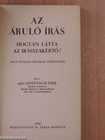 Az áruló írás