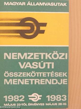 Nemzetközi vasúti összeköttetések menetrendje 1982-1983.