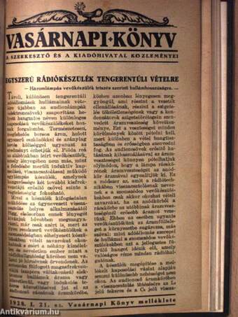 Vasárnapi Könyv 1928. (nem teljes évfolyam) I-II.