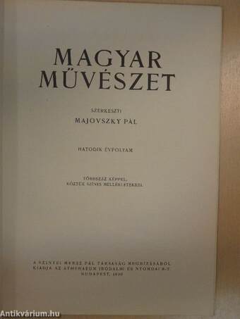 Magyar Művészet 1931/1-10.