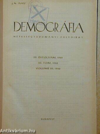 Demográfia 1960/1-4.