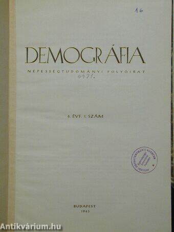 Demográfia 1963/1-4.