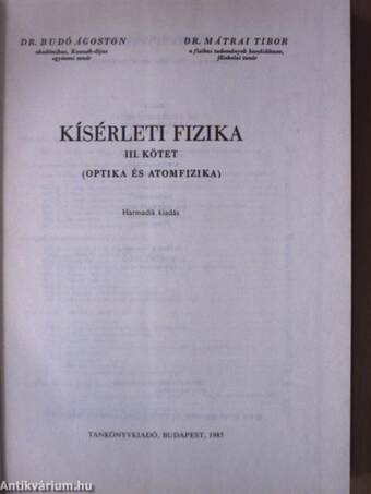 Kísérleti fizika III.