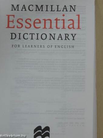 Macmillan Essential Dictionary for Learners of English