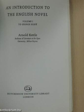 An Introduction to the English Novel 1.