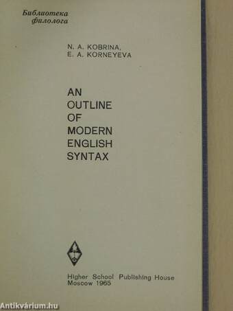 An Outline of Modern English Syntax