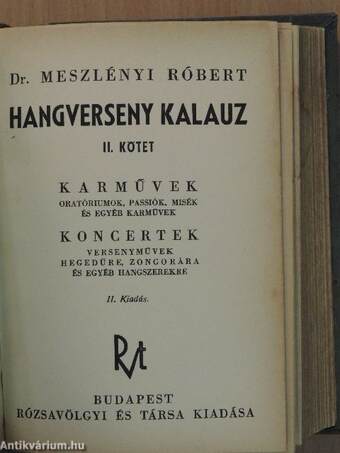 Hangverseny kalauz I-II.