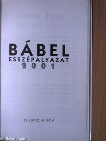 Bábel esszépályázat 2001