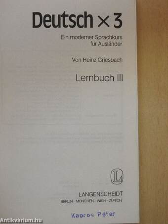 Deutschx3 Lernbuch III.