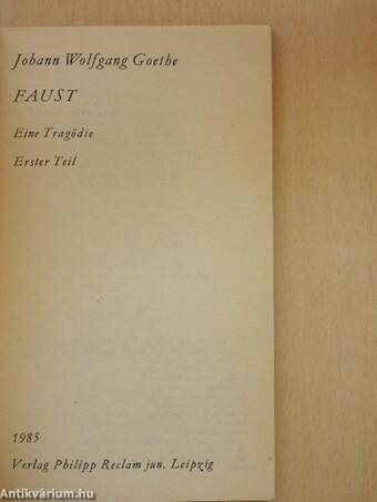 Faust I.