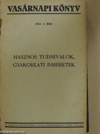 Vasárnapi Könyv 1932. I-II.