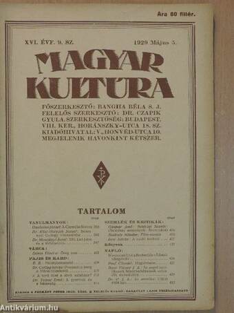 Magyar Kultúra 1929. május 5.