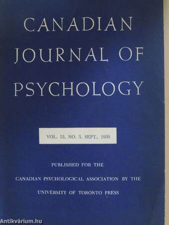 Canadian Journal of Psychology September 1959