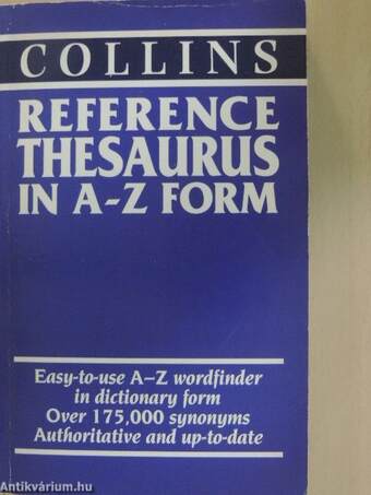 Collins Reference Thesaurus in A-Z Form