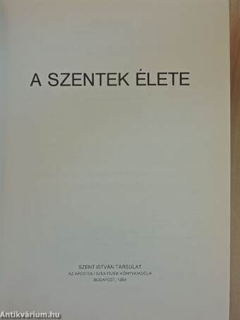 A szentek élete