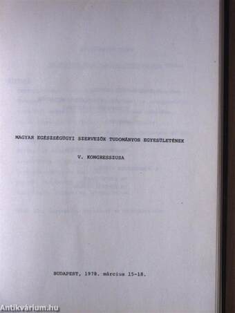 A magyar Egészségügyi Szervezők Tudományos Egyesülete V. Kongresszusa/Nephrology II. Donau-Symposium Vorprogramm/Programm