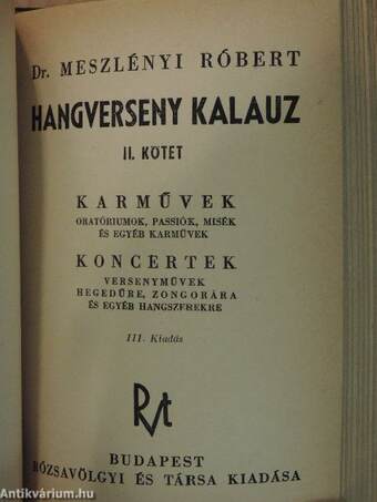 Hangverseny kalauz I-II.