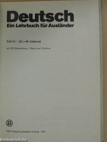 Deutsch - Ein Lehrbuch für Ausländer 1/b