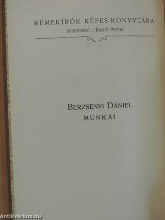 Berzsenyi Dániel munkái