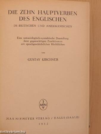 Die zehn hauptverben des englischen im britischen und amerikanischen