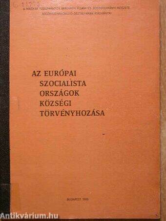 Az európai szocialista országok községi törvényhozása