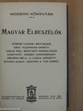 Magyar elbeszélők II.