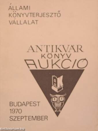 Antikvár könyv aukció - Budapest, 1970. szeptember