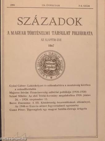 Századok 1990/3-4.