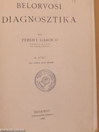 Belorvosi diagnosztika III. (töredék)