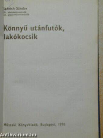 Könnyű utánfutók, lakókocsik