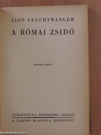 A római zsidó I-II.