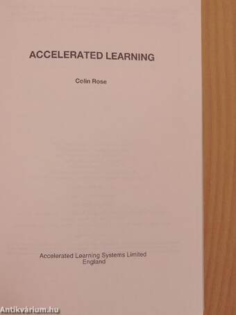 Accelerated Learning