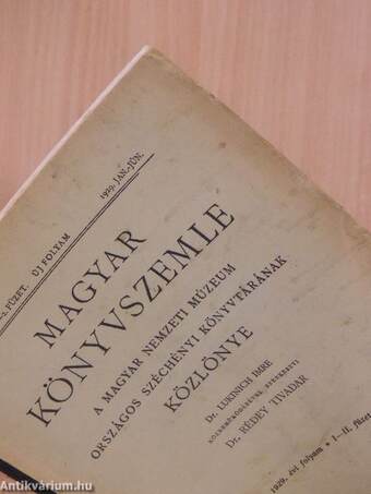 Magyar Könyvszemle 1929. január-június