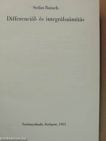 Differenciál- és integrálszámítás