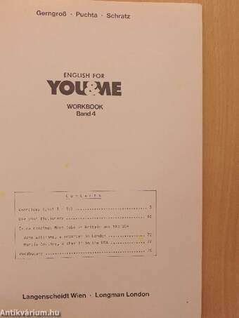 English for You & Me - Workbook 4