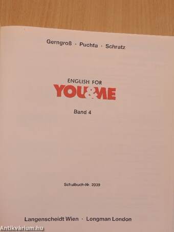 English for You & Me 4 - Schulbuch