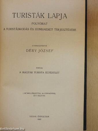 Turisták Lapja 1925-1927. január-december