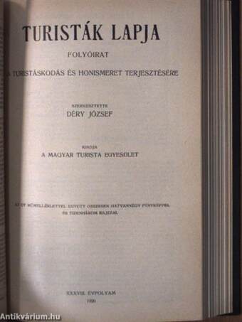 Turisták Lapja 1925-1927. január-december